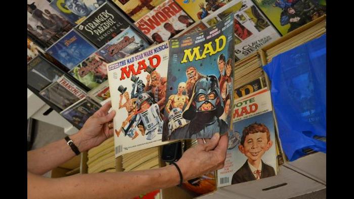 A selection of MAD Magazine issues for sale at Variety Comics. (Photo/Kristen Thometz)