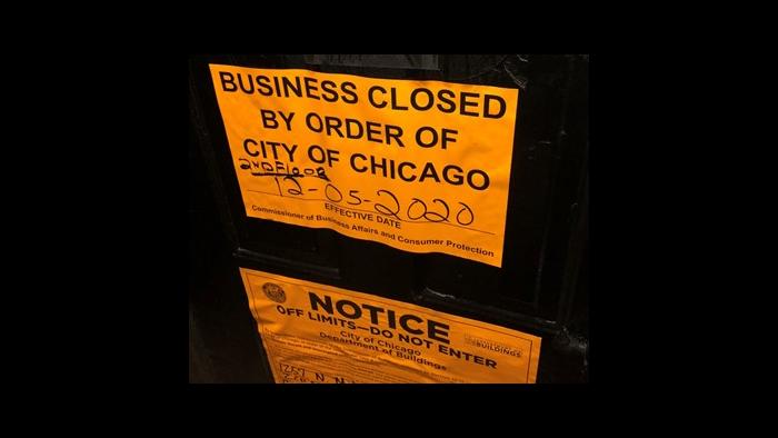 A large party billed as “Wicker Loft,” was shut down early Saturday, Dec. 5, 2020, city officials said. (Courtesy City of Chicago)