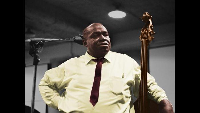 Willie Dixon at a recording session at Delmark Records, Chicago, Illinois, June 26, 1968.