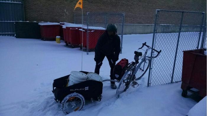 Making a pickup in winter. (Courtesy Jonathan Scheffel)
