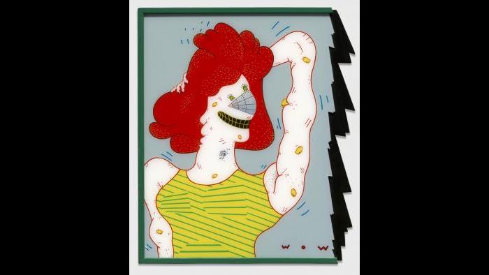 Jim Nutt. “Wowidow,” 1968. The Art Institute of Chicago, The Lacy Armour and Samuel and Blanche Koffler Acquisition funds; the Estate of Walter Aitken. © Jim Nutt.