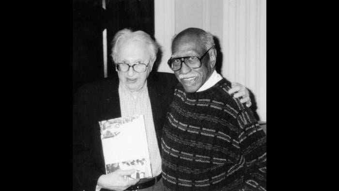 With Studs Terkel (Courtesy of Timuel Black and the Vivian G. Harsh Research Collection)