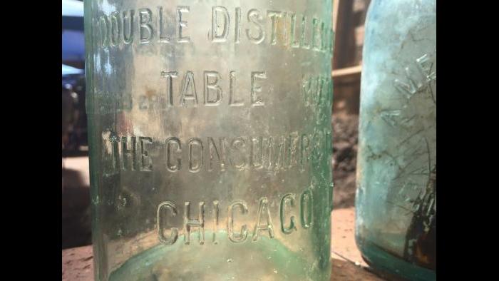 Items recovered during an archaeology dig at the Charnley-Persky House. (Photo by Eddie Arruza)
