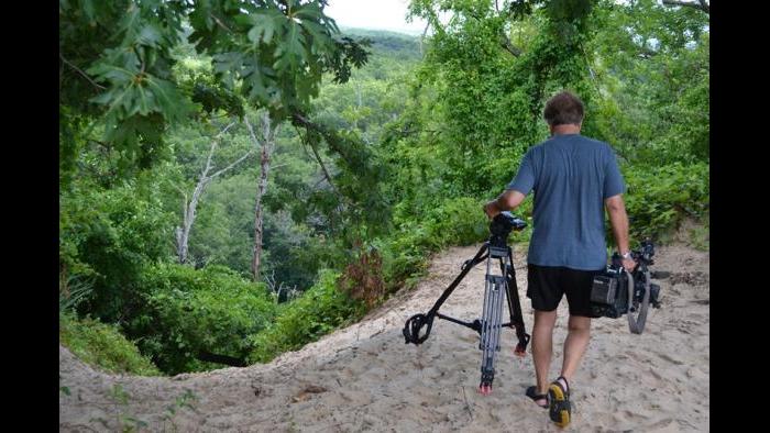 Chicago Tonight on location at the Indiana Dunes