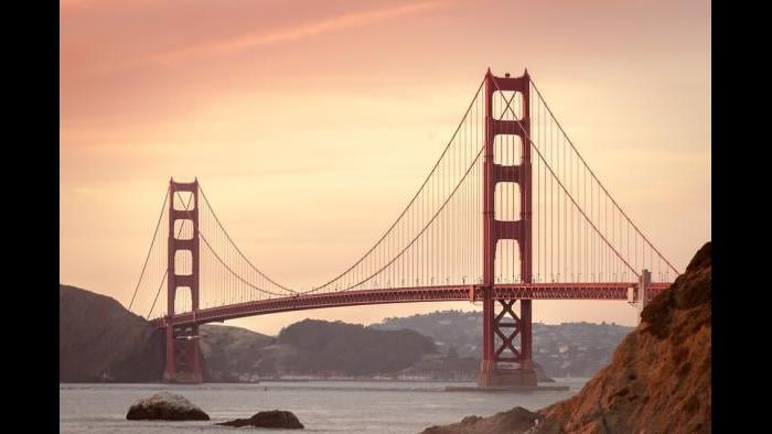 The real Golden Gate Bridges stretches 1.7 miles long and is 90 feet wide.