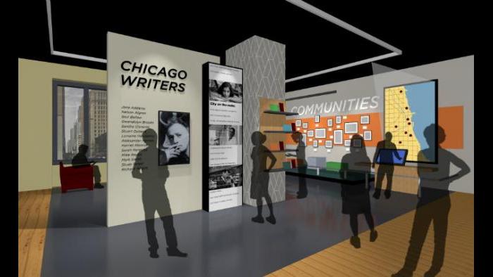 Renderings for the American Writers Museum (Courtesy of the American Writers Museum)