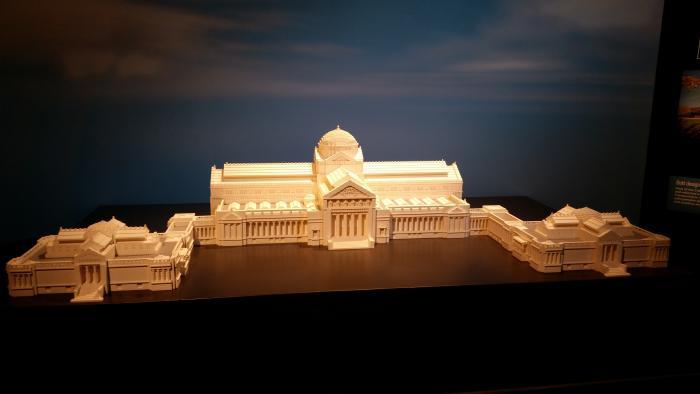 Tucker built a model of the Museum of Science and Industry, where the exhibit is housed. (Adwoa Anom)