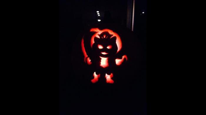 A pirate cat jack-o’-lantern (Kristen Thometz)