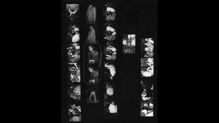 A contact sheet of photos by Abramson. (Michael L. Abramson)