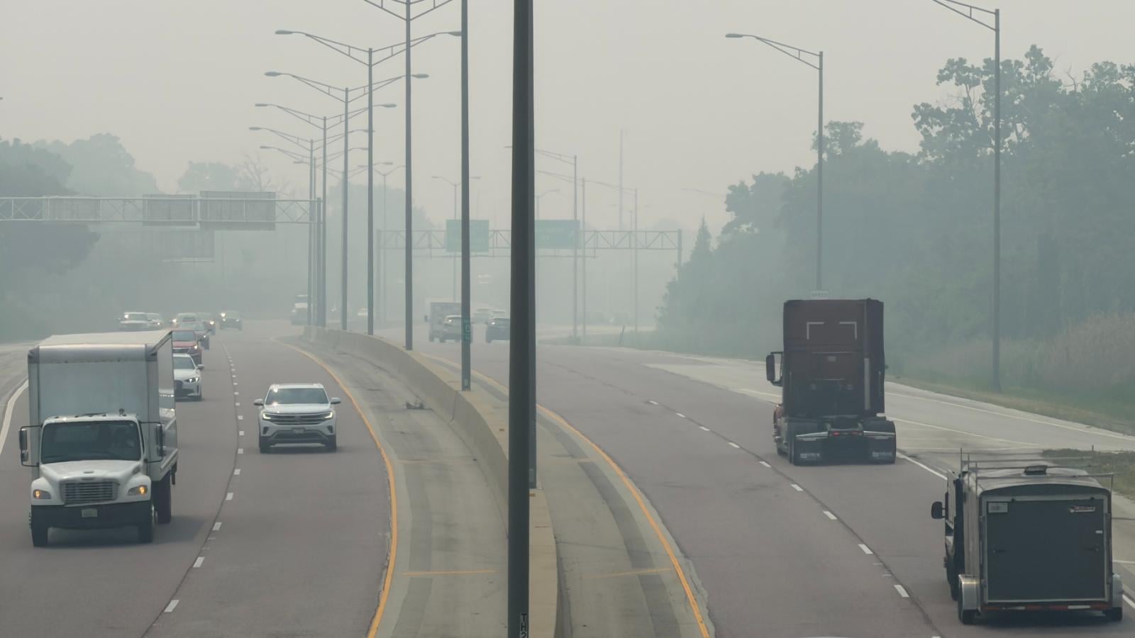 Highway 41 in Highland Park is pictured on July 16, 2026. (Jay Smith / WTTW News)
