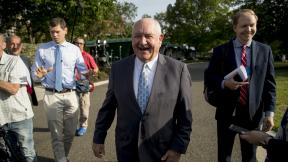 Agriculture Secretary Sonny Perdue laughs with a reporter on the North Lawn of the White House in Washington, Thursday, May 23, 2019. (AP Photo / Andrew Harnik) Agriculture Secretary Sonny Perdue laughs with a reporter on the North Lawn of the White House in Washington, Thursday, May 23, 2019. (AP Photo / Andrew Harnik)