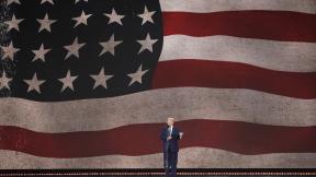 President Donald Trump speaks during an event to mark the 75th anniversary of D-Day in Portsmouth, England Wednesday, June 5, 2019. (AP Photo / Matt Dunham) President Donald Trump speaks during an event to mark the 75th anniversary of D-Day in Portsmouth, England Wednesday, June 5, 2019. (AP Photo / Matt Dunham)
