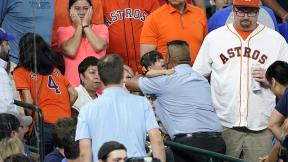 In this Wednesday, May 29, 2019, file photo, a young child is carried from the stands after being injured by a foul ball off the bat of Chicago Cubs’ Albert Almora Jr. during the fourth inning of a baseball game against the Houston Astros, in Houston. (AP Photo / David J. Phillip, File) In this Wednesday, May 29, 2019, file photo, a young child is carried from the stands after being injured by a foul ball off the bat of Chicago Cubs’ Albert Almora Jr. during the fourth inning of a baseball game against the Houston Astros, in Houston. (AP Photo / David J. Phillip, File)