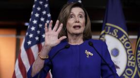 Speaker of the House Nancy Pelosi, D-Calif., meets with reporters following escalation of tensions this week between the U.S. and Iran, Thursday, Jan. 9, 2020, on Capitol Hill in Washington. (AP Photo / J. Scott Applewhite) Speaker of the House Nancy Pelosi, D-Calif., meets with reporters following escalation of tensions this week between the U.S. and Iran, Thursday, Jan. 9, 2020, on Capitol Hill in Washington. (AP Photo / J. Scott Applewhite)
