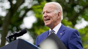 President Joe Biden speaks in the Rose Garden of the White House in Washington, Friday, May 13, 2022, during an event to highlight state and local leaders who are investing American Rescue Plan funding. (AP Photo / Andrew Harnik)