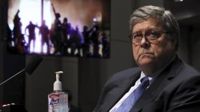 Attorney General William Barr listens during a House Judiciary Committee hearing on the oversight of the Department of Justice as a video plays in the background on Capitol Hill, Tuesday, July 28, 2020 in Washington. (Chip Somodevilla / Pool via AP) Attorney General William Barr listens during a House Judiciary Committee hearing on the oversight of the Department of Justice as a video plays in the background on Capitol Hill, Tuesday, July 28, 2020 in Washington. (Chip Somodevilla / Pool via AP)