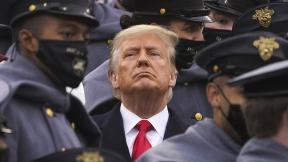  Surrounded by Army cadets, President Donald Trump watches the first half of the 121st Army-Navy Football Game in Michie Stadium at the United States Military Academy, Saturday, Dec. 12, 2020, in West Point, N.Y. (AP Photo / Andrew Harnik, File)