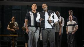 Robert Sims and Tyrone Chambers, II in Chicago Opera Theater’s “Freedom Ride.” (Photo credit: Michael Brosilow) Robert Sims and Tyrone Chambers, II in Chicago Opera Theater’s “Freedom Ride.” (Photo credit: Michael Brosilow)
