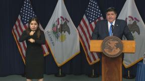 Gov. J.B. Pritzker discusses new state guidelines for recreational sports on Wednesday, July 29, 2020. (WTTW News) Gov. J.B. Pritzker discusses new state guidelines for recreational sports on Wednesday, July 29, 2020. (WTTW News)