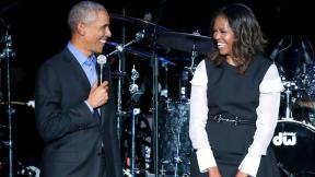 Former President Barack Obama, left, and former first lady Michelle Obama appear on stage during a community concert at the Obama Foundation Summit on Nov. 1, 2017, in Chicago. (AP Photo / Charles Rex Arbogast, file) Former President Barack Obama, left, and former first lady Michelle Obama appear on stage during a community concert at the Obama Foundation Summit on Nov. 1, 2017, in Chicago. (AP Photo / Charles Rex Arbogast, file)