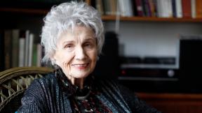 Canadian author Alice Munro is photographed during an interview in Victoria, B.C. Tuesday, Dec.10, 2013. (Chad Hipolito / The Canadian Press via AP, File)