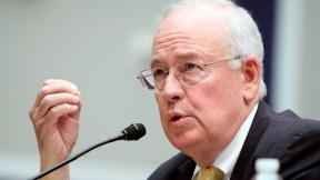 Baylor University President Ken Starr testifies at the House Committee on Education and Workforce on college athletes forming unions on May 8, 2014, in Washington. (AP Photo / Lauren Victoria Burke, File)
