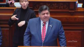 Illinois Gov. J.B. Pritzker delivers his budget address in Springfield on Wednesday, Feb. 19, 2020. (WTTW News) Illinois Gov. J.B. Pritzker delivers his budget address in Springfield on Wednesday, Feb. 19, 2020. (WTTW News)