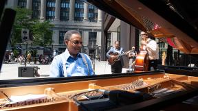Ramsey Lewis performing at Daley Plaza in 2015. (Provided)