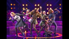 From left: Abby Mueller, Samantha Pauly, Adrianna Hicks, Andrea Macasaet, Brittney Mack and Anna Uzele in “Six” at Chicago Shakespeare Theatre. (Photo by Liz Lauren) From left: Abby Mueller, Samantha Pauly, Adrianna Hicks, Andrea Macasaet, Brittney Mack and Anna Uzele in “Six” at Chicago Shakespeare Theatre. (Photo by Liz Lauren)