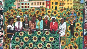 “The Sunflowers Quilting Bee at Arles” by Faith Ringgold, 1991.